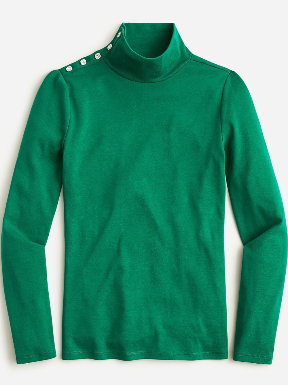 J Crew Perfect-fit turtleneck with jewel buttons Size XL